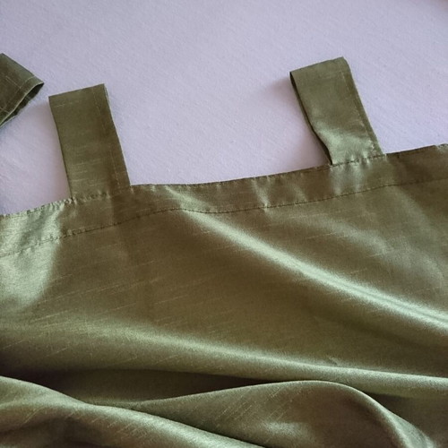 Curtains two panels olive color like new, 1.40×2.80