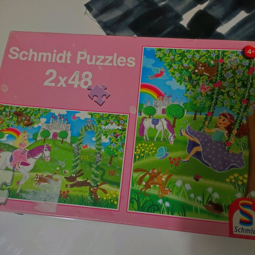 Girls puzzles with unicorns like new, set of 2 pieces