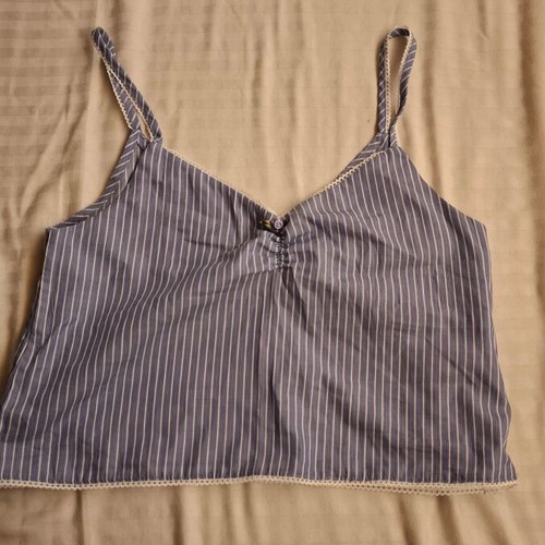 Pull & Bear blouse new, white and blue, size XS