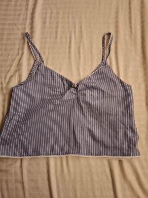 Pull & Bear blouse new, white and blue, size XS