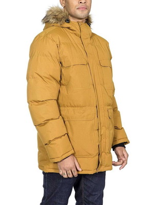 Trespass Men's Padded Parka Jacket new, golden brown, size M-L