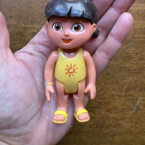Dora the Explorer figure in yellow swimsuit used by Mattel and Viacom