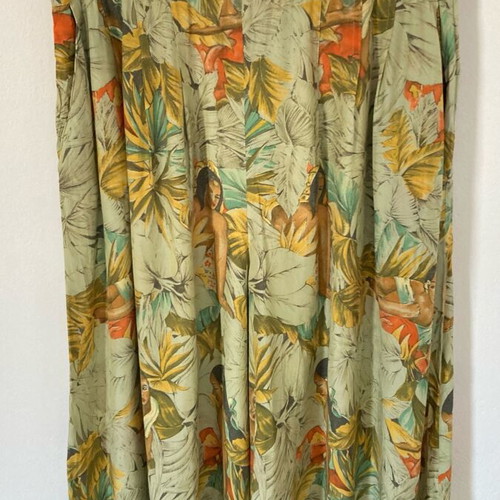 Vintage zip culottes used, colorful, sizes L and XL