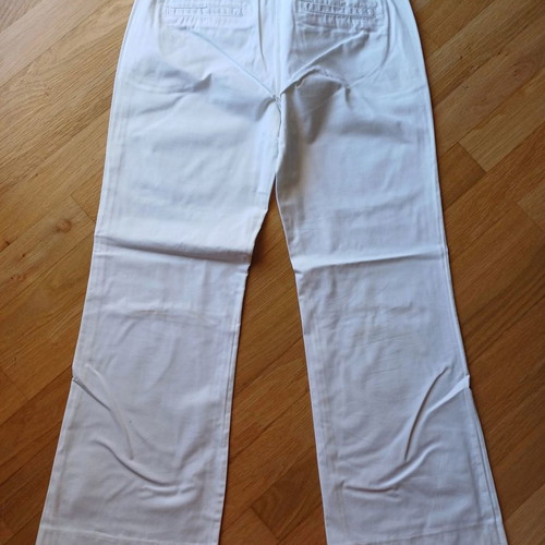 Zara white pants used, straight cut, flare, size EUR36
