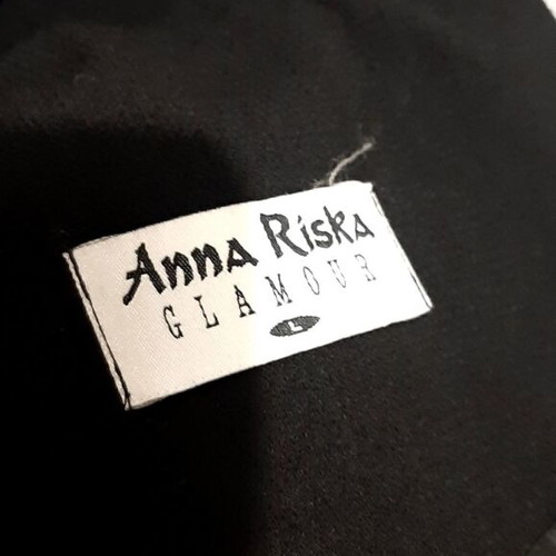 Anna Ryska Glamour Long Evening Dress Large 40 Black cool wool like new