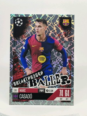 Συλλεκτική κάρτα Casado Breakthrough Baller σαν καινούργιο, TOPPS Match Attax 24-25