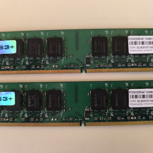 RAM DDR2 memory 2x1GB like new
