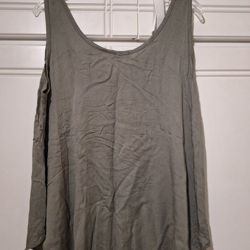 Celestino sleeveless khaki blouse like new, one size