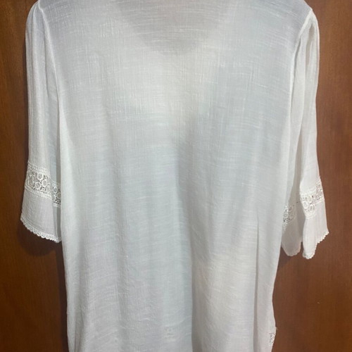 White airy blouse used, size L