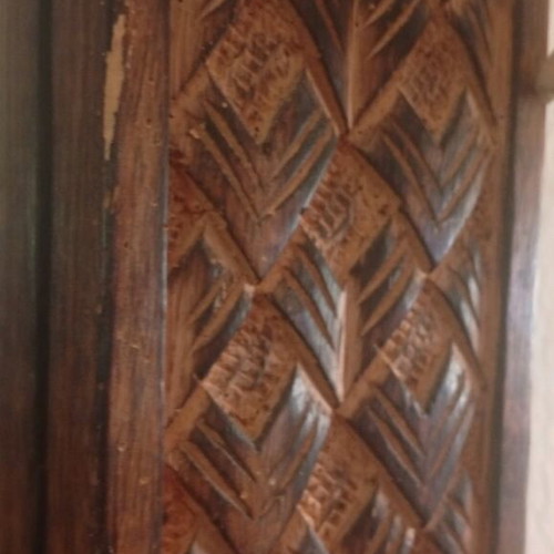 Handmade wooden mirror like new with unique design