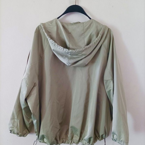 Zara oversized jacket with hood light green size M
