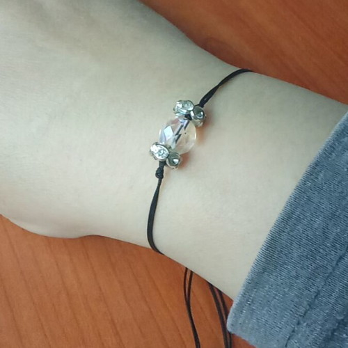 Handmade bracelet like new, black and white
