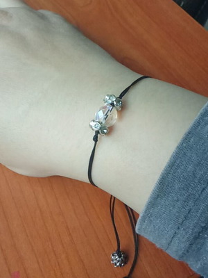 Handmade bracelet like new, black and white