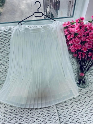 Λευκή μακριά φούστα τύπου σολέι σαν καινούργια