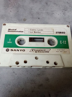 Sanyo винтидж аудио касета употребявана, промо демонстрационна лента 1980-те