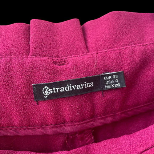 Paperbag burgundy pants used, Stradivarius, small