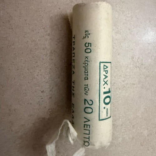 Coin rolls 20 lepta 1978 like new, 2 pieces