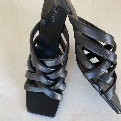 Leger leather women's mules like new, size 42, black