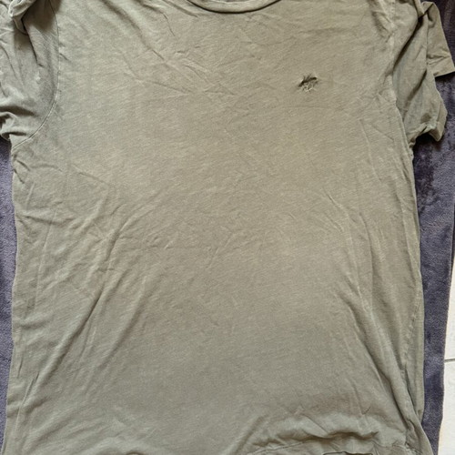 American Eagle T-shirts used, black V-neck and green round neck, pack of 2