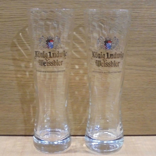 Konig Ludwig beer set of two promotional glasses 300ml like new
