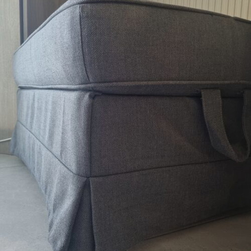 Ektorp dark grey footstool with storage, like new
