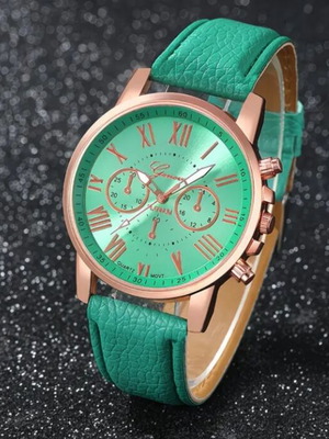 Women's watch new with multicolor leather strap
