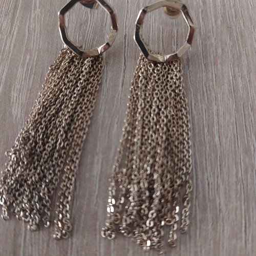 Earring set like new, gold and silver color, two pairs