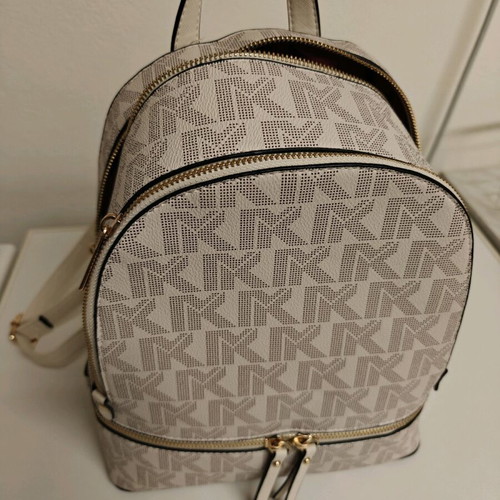 Women's backpack bag new white with patterns