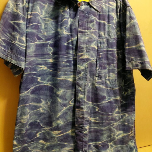 Men's cotton short-sleeve shirt small like new blue