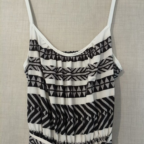 Maxi summer dress with ethnic geometric pattern one size like new