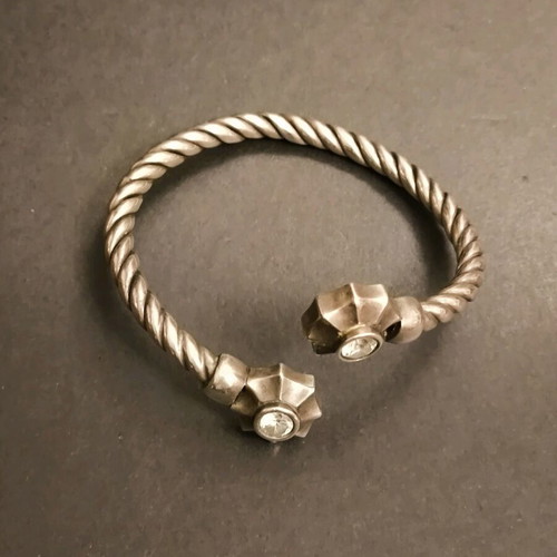 Silver 925 vintage handmade bracelet with zircon like new