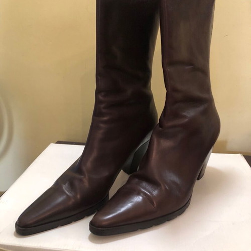 Walter Steiger brown leather boots used, size 40