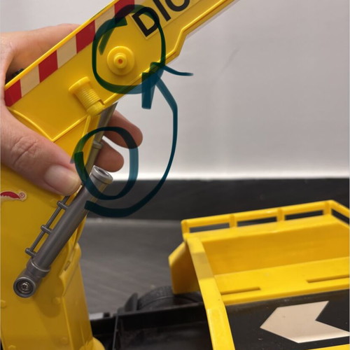 Dickie toy truck day and night service with crane, 55 cm