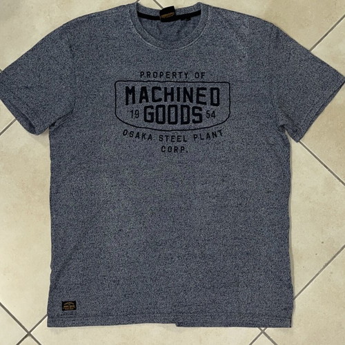 Machined Goods graphic t-shirt, grey melange, size 2XL