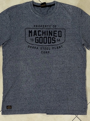 Machined Goods graphic t-shirt, grey melange, size 2XL