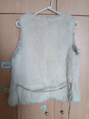 Γουνακι αμάνικο H&M εκρού σαν καινούργιο, συνθετική γούνα