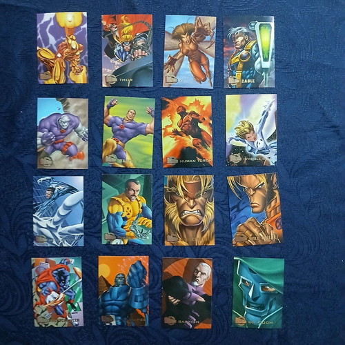 Marvel Onslaught Ultra 1996 card pack used, 54 cards