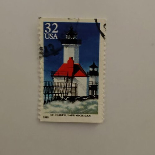 Collectible USA 32 Cents Stamp 1995 St. Joseph Lake Michigan like new