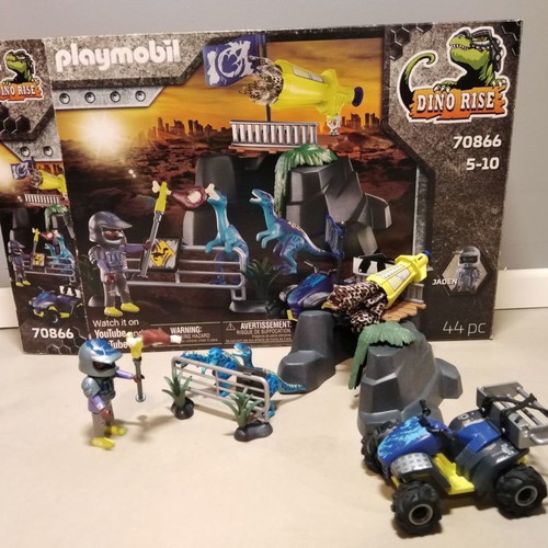 Playmobil Dino Rise used with dinosaurs and box