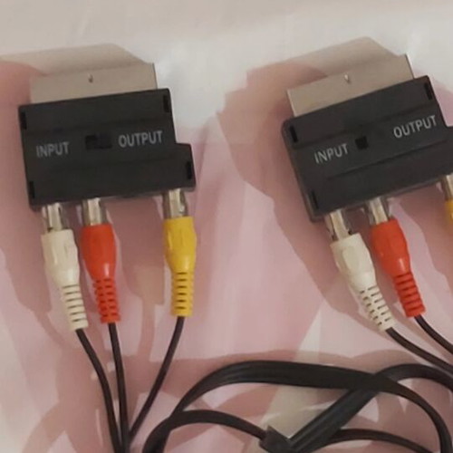 RCA cable with SCART adapters like new