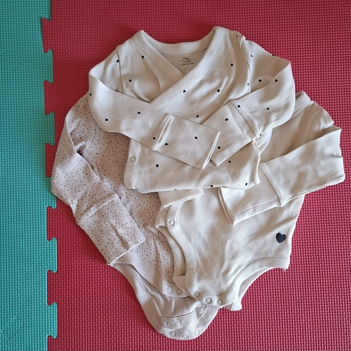 Marks and Spencer baby bodysuits like new, 3 pieces, 3-6 months, cotton