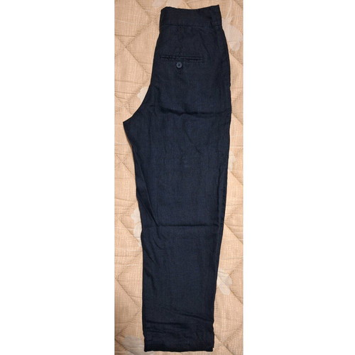 Benetton linen pants black 7/8 like new, size XS
