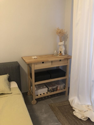 Wooden trolley side table, IKEA