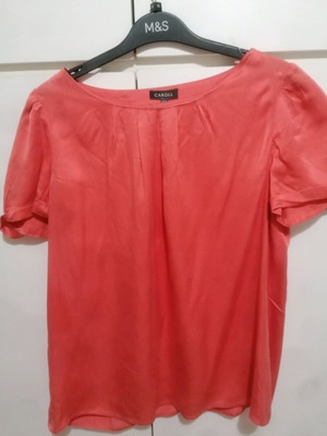 Silk blouse like new, size 42, orange