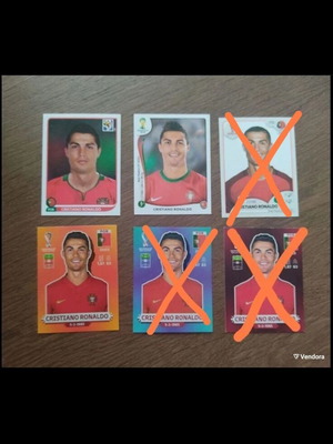 Αυτοκόλλητα Ronaldo Panini Παγκοσμίου Κυπέλλου 2010 2014 2022 2026 σαν καινούργιο πακέτο 4