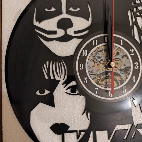 Kiss Vinyl Wall Clock new, analog