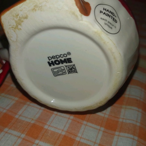 Mug with spoon new, hand-painted Pepco
