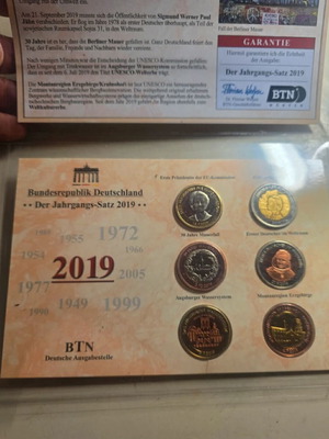 Germany 2019 euro coin set used, complete series