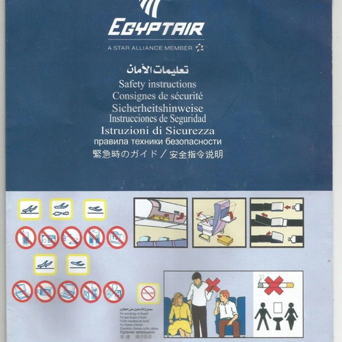 Egyptair B737-800 Safety Card new