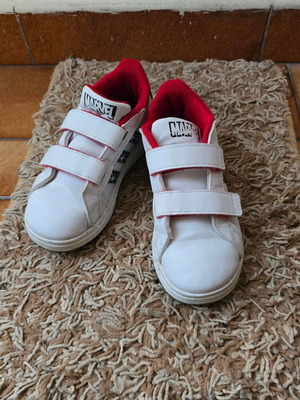 Adidas children's sneakers like new, size 27, white and red